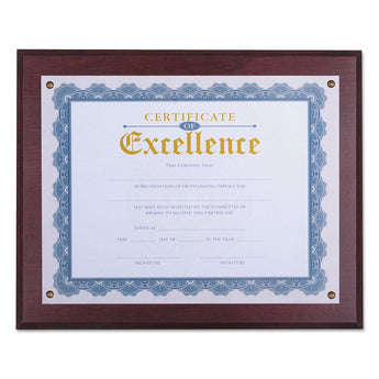 Award Plaque, 13.3 x 11, Mahogany with Mahogany Border Flipcost Flipcost