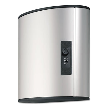 DURABLE OFFICE PRODUCTS CORP. Locking Key Cabinet, 36-Key, Brushed Aluminum, Silver, 11.75 x 4.63 x 11