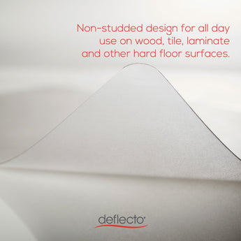 ALERA All Day Use Non-Studded Chair Mat for Hard Floors, 36 x 48, Lipped, Clear