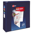 AVERY PRODUCTS CORPORATION Heavy-Duty View Binder with DuraHinge and Locking One Touch EZD Rings, 3 Rings, 4" Capacity, 11 x 8.5, Navy Blue