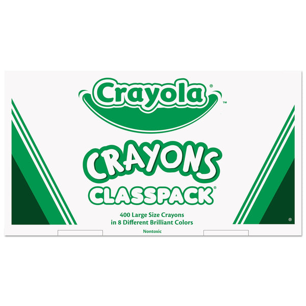 BINNEY & SMITH / CRAYOLA Classpack Large Size Crayons, 50 Each of 8 Colors, 400/Box