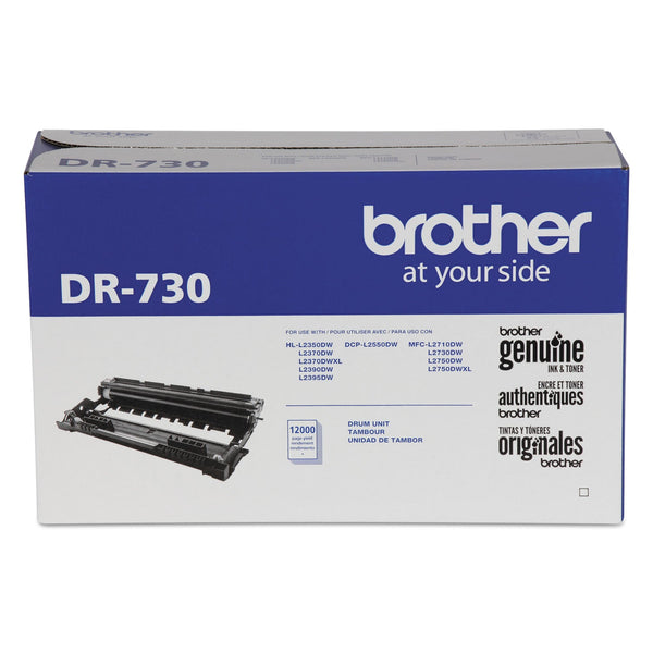 BROTHER INTL. CORP. DR730 Drum Unit, 12,000 Page-Yield, Black