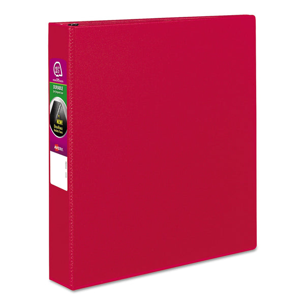 Durable Non-View Binder with DuraHinge and Slant Rings, 3 Rings, 1.5" Capacity, 11 x 8.5, Red Flipcost Flipcost