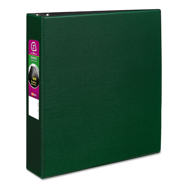 Durable Non-View Binder with DuraHinge and Slant Rings, 3 Rings, 2" Capacity, 11 x 8.5, Green Flipcost Flipcost