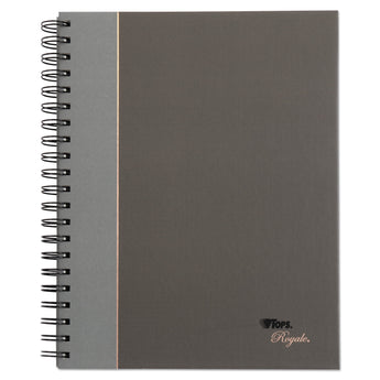 TOPS BUSINESS FORMS Royale Wirebound Business Notebooks, 1-Subject, Medium/College Rule, Black/Gray Cover, (96) 8.25 x 5.88 Sheets