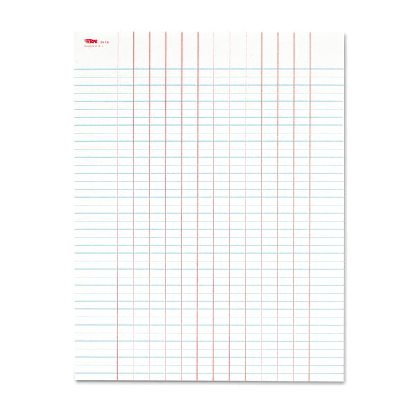 TOPS™ Data Pad with Plain Column Headings, Data/Lab-Record Format, 13 Columns, 8.5 x 11, White, 50 Sheets