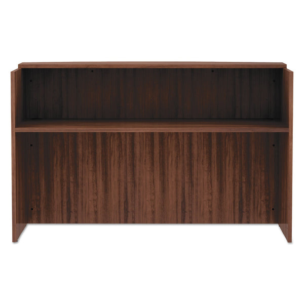 ALERA Alera Valencia Series Reception Desk with Transaction Counter, 71" x 35.5" x 42.5", Modern Walnut