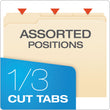 TOPS BUSINESS FORMS Manila Fastener Folders, 1/3-Cut Tabs, 1 Fastener, Letter Size, Manila Exterior, 50/Box