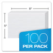 TOPS BUSINESS FORMS Ruled Index Cards, 5 x 8, White, 100/Pack
