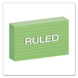 TOPS BUSINESS FORMS Ruled Index Cards, 3 x 5, Green, 100/Pack