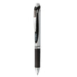 PENTEL OF AMERICA EnerGel RTX Gel Pen, Retractable, Medium 0.7 mm, Black Ink, Black/Gray Barrel