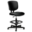 HON COMPANY Volt Series Leather Adjustable Task Stool, Supports Up to 275 lb, 22.88" to 32.38" Seat Height, Black