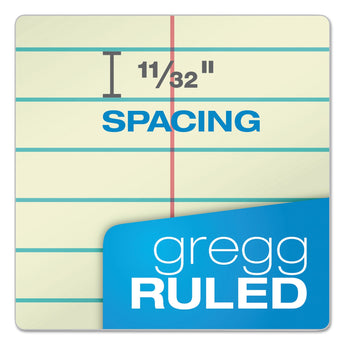 TOPS™ Gregg Steno Pads, Gregg Rule, 80 Green-Tint 6 x 9 Sheets