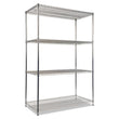 ALERA NSF Certified Industrial Four-Shelf Wire Shelving Kit, 48w x 24d x 72h, Silver