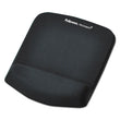 FELLOWES MFG. CO. PlushTouch Mouse Pad with Wrist Rest, 7.25 x 9.37, Black
