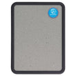 Contour Granite Board, 48 x 36, Granite Gray Surface, Black Plastic Frame