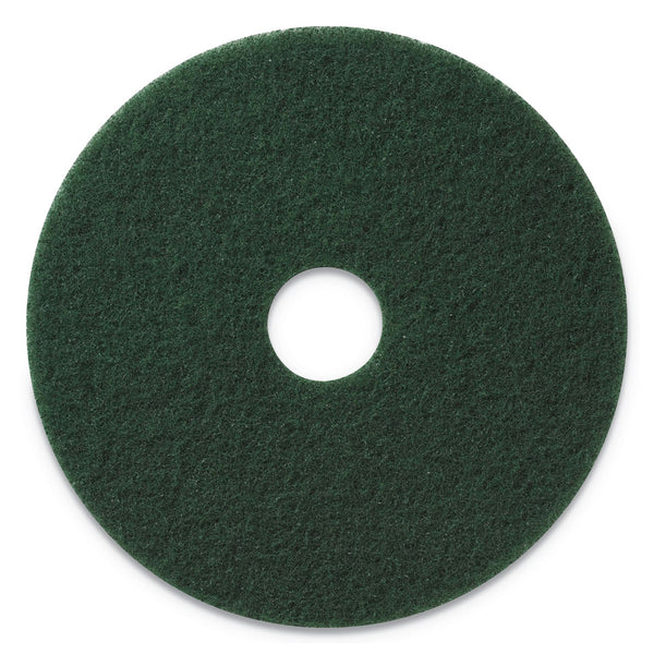AMERICO MANUFACTURING CO Scrubbing Pads, 17" Diameter, Green, 5/Carton