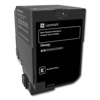 LEXMARK INT'L, INC. 74C10K0 Return Program Unison Toner, 3,000 Page-Yield, Black