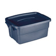 Rubbermaid® Roughneck Storage Box, 3 gal, 10.63" x 15.69" x 7", Dark Indigo Metallic