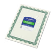 Geographics® Parchment Paper Certificates, 8.5 x 11, Optima Green with White Border, 25/Pack