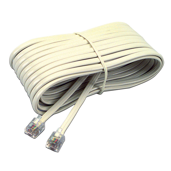 SOFTALK LLC Telephone Extension Cord, Plug/Plug, 25 ft, Ivory
