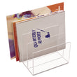 KANTEK INC. Clear Acrylic Desk File, 3 Sections, Letter to Legal Size Files, 8" x 6.5" x 7.5", Clear
