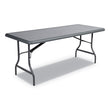 ICEBERG ENTERPRISES IndestrucTable Industrial Folding Table, Rectangular, 72" x 30" x 29", Charcoal