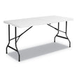 ICEBERG ENTERPRISES IndestrucTable Classic Bi-Folding Table, Rectangular, 60" x 30" x 29", Platinum