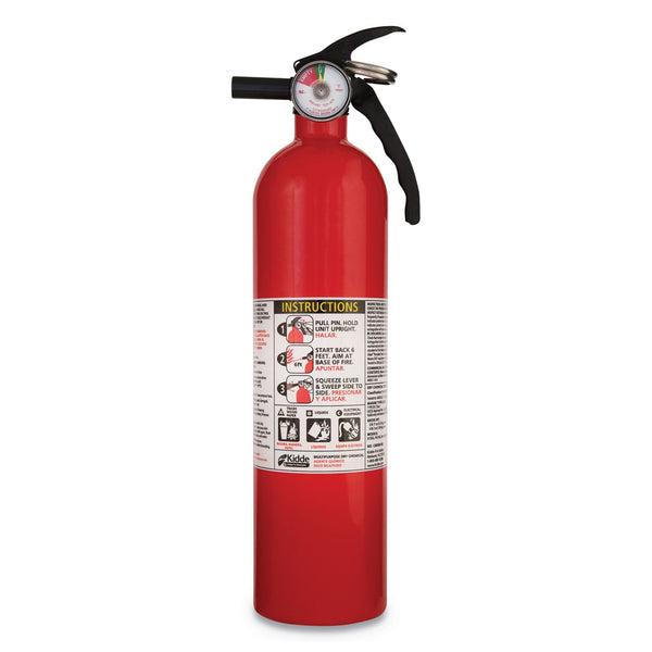 KIDDE Full Home Fire Extinguisher, 1-A, 10-B:C, 2.5 lb