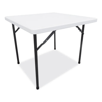 ALERA Square Plastic Folding Table, 36w x 36d x 29.25h, White