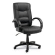 ALERA Alera Strada Series High-Back Swivel/Tilt Top-Grain Leather Chair, Supports Up to 275 lb, 17.91" to 21.85" Seat Height, Black