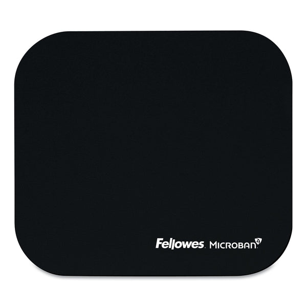 FELLOWES MFG. CO. Mouse Pad with Microban Protection, 9 x 8, Black