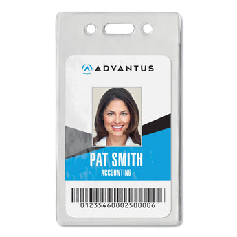 ADVANTUS CORPORATION Proximity ID Badge Holders, Vertical, Clear 2.68