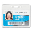 ADVANTUS CORPORATION Proximity ID Badge Holders, Horizontal, Clear 3.75" x 3" Holder, 3.5" x 2.25" Insert, 50/Pack