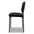 HON COMPANY VL606 Stacking Guest Chair without Arms, Fabric Upholstery, 21.25" x 21" x 32.75", Black Seat, Black Back, Black Base