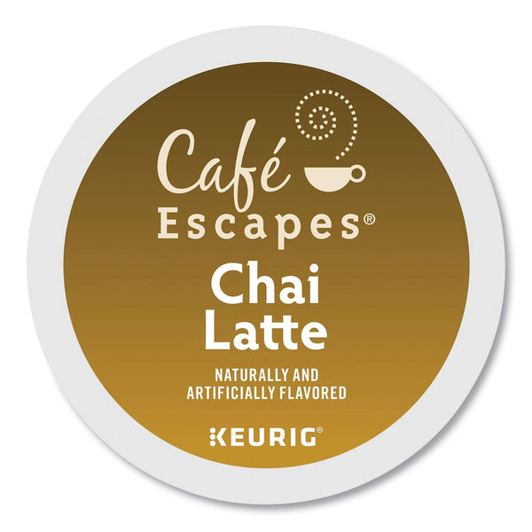 KEURIG DR PEPPER Cafe Escapes Chai Latte K-Cups, 24/Box