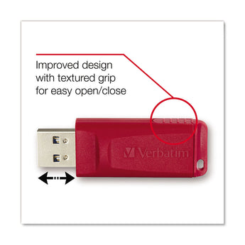 VERBATIM CORPORATION Store 'n' Go USB Flash Drive, 16 GB, Assorted Colors, 4/Pack