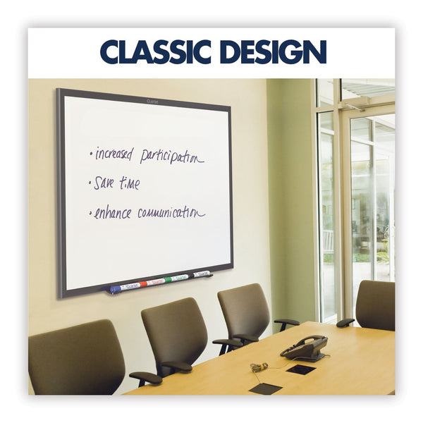 Classic Series Total Erase Dry Erase Boards, 48 x 36, White Surface, Black Aluminum Frame