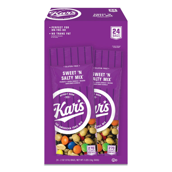 KAR'S NUTS Nuts Caddy, Sweet 'N Salty Mix, 2 oz Packets, 24/Box
