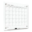 Infinity Magnetic Glass Calendar Board, One Month, 24 x 18, White Surface
