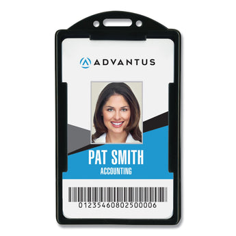 ADVANTUS CORPORATION ID Card Holders, Vertical, Black 2.38