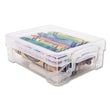 ADVANTUS CORPORATION Super Stacker Crayon Box, Plastic, 4.75 x 3.5 x 1.6, Clear