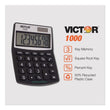Victor® 1000 Minidesk Calculator, 8-Digit LCD