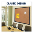 Classic Series Cork Bulletin Board, 36 x 24, Tan Surface, Silver Anodized Aluminum Frame