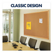 Classic Series Cork Bulletin Board, 36 x 24, Tan Surface, Oak Fiberboard Frame