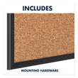 Classic Series Cork Bulletin Board, 36 x 24, Tan Surface, Silver Anodized Aluminum Frame