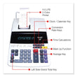 SHARP ELECTRONICS EL1197PIII Two-Color Printing Desktop Calculator, Black/Red Print, 4.5 Lines/Sec