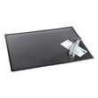 ARTISTIC LLC Desk Pad with Transparent Lift-Top Overlay and Antimicrobial Protection, 24" x 19", Black Pad, Transparent Frost Overlay