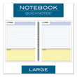 Cambridge® Wirebound Guided QuickNotes Notebook, 1-Subject, List-Management Format, Dark Gray Cover, (80) 11 x 8.5 Sheets