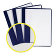 Durable Clear Front Report Cover, Prong Fastener, 0.13" Capacity, 8.5 x 11, Clear/Blue, 25/Box Flipcost Flipcost
